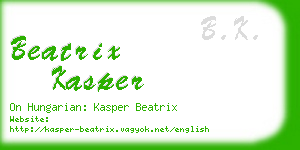 beatrix kasper business card